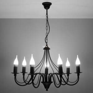 Candelabru Minerwa 7 E14 Modern Negru Sollux 43861824 - Sollux