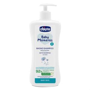 Chicco Baby Moments Kúpeľový šampón, 500 ml, s nechtíkom a glycerínom, bez sĺz, pre detskú pokožku - Doplnky na kúpanie