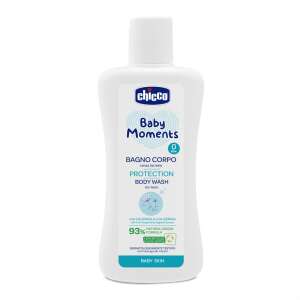 Chicco Baby Moments Protection Душ гел, 200 ml, без сълзи, с невен и глицерин, 93% формула от естествен произход, дерматологично тестван, бебешка кожа - Бебе & Малко дете