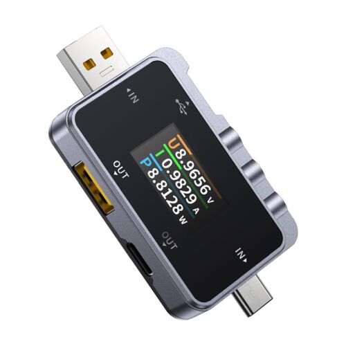 FNIRSI FNAC-28 USB Teszter, USB-C és USB-A Feszültség és Áramerősség Mérő - Feszültségvizsgáló