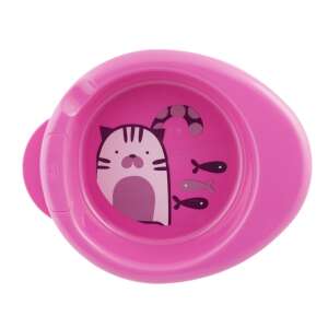 Chicco Warmy Plate pink baby plate with cat and fish design - Feeding