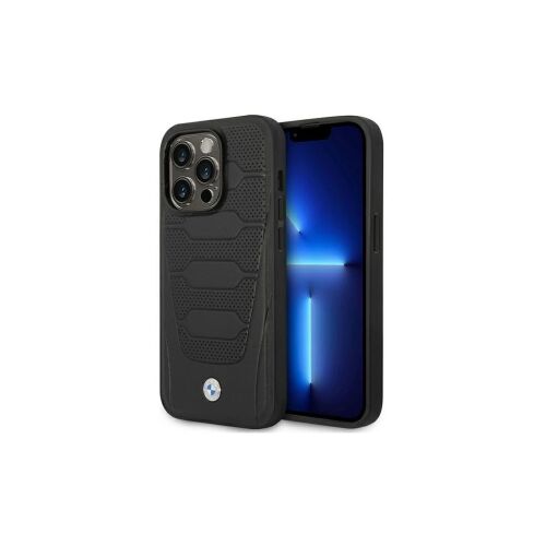 BMW BMHMP14L22RPSK tok iPhone 14 Pro 6.1 készülékhez Leather Seats Pattern MagSafe fekete 153732480 - BMW