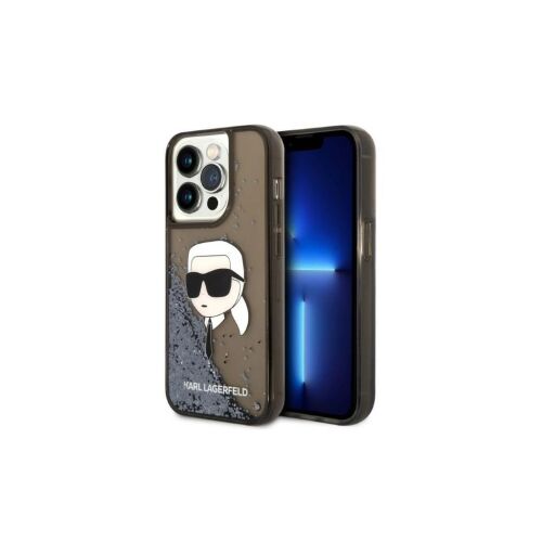 Karl Lagerfeld KLHCP14XLNKHCK iPhone 14 Pro Max készülékhez kemény tok Glitter Karl Head fekete 153737027 