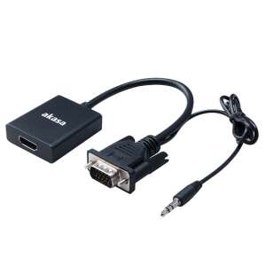 Akasa AK-CBHD23-20BK HDMI-ről VGA átalakító hanggal és USB-vel - VGA átalakító