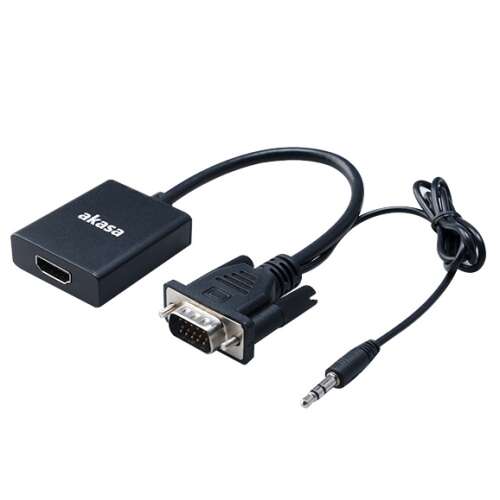 Akasa AK-CBHD23-20BK Adapter HDMI do VGA z dźwiękiem i USB