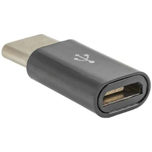 Akyga AK-AD-46 USB Micro-B auf USB-C Adapter, schwarz