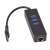 Akyga AK-AD-32 USB 3.0 Hub with Gigabit Ethernet Adapter, black