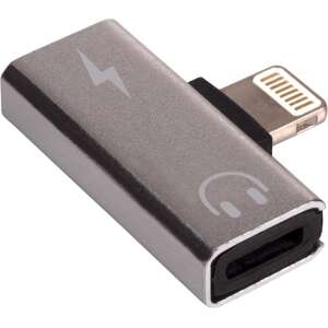 Adapter rozdzielający audio Akyga AK-AD-64 Lightning, srebrny - Konwerter błyskawic