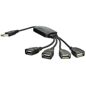 Akyga AK-AD-13 4 port USB 2.0 hub, black - USB Hub