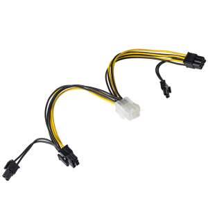 Akyga AK-CA-55 6-pin to 8-pin PCIe power cable, 0.15m - Akyga Power Cable