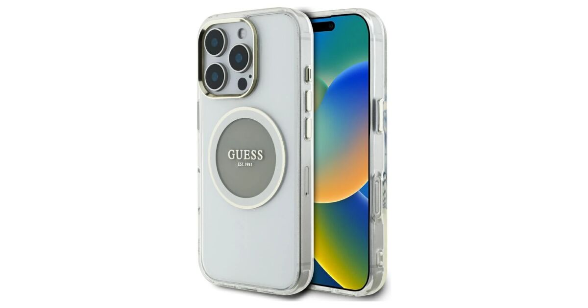 Guess IML Metal Colored Circle Classic Logo MagSafe tok iPhone 16 Pro Max készülékhez szürke 153747097