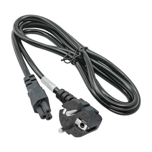 Kabel zasilające Akyga AK-NB-01A do laptopów, wtyczka IEC C5, czarny