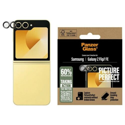 Edzett üveg a kamera lencséhez PanzerGlass PicturePerfect for Samsung Galaxy Z Flip7 FE készülékhez 153758399 - Kijelzővédő fólia