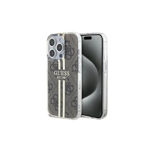 Guess GUHCP15LH4PSEGW iPhone 15 Pro 6.1 készülékhez kemény tok IML 4G Gold Stripe barna 153758675 - Guess