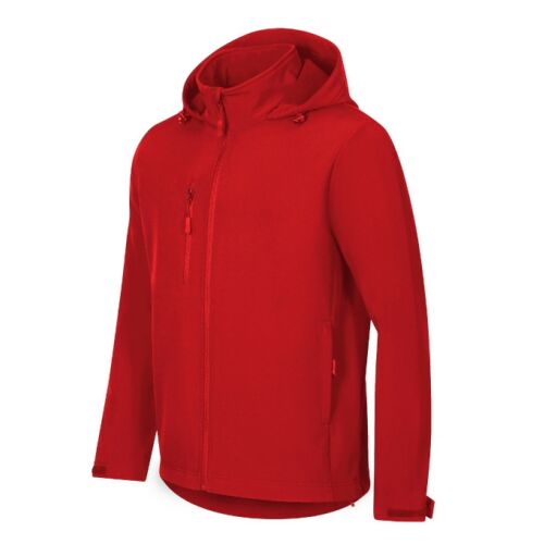 Piros Trail softshell kabát férfiaknak, ferde nézet - Férfiaknak