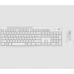 Logitech MK295 Silent Безжична Комбинация от Клавиатура и Мишка, Мръсно бяло, Унгарско Разположение - Logitech Клавиатура