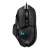 Logitech G502 HERO gaming mouse, black, wired, 16000 DPI, front view