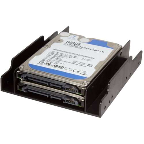 LogiLink AD0010 Cadru de montare HDD de 2,5 inci pentru compartiment de 3,5 inci, negru