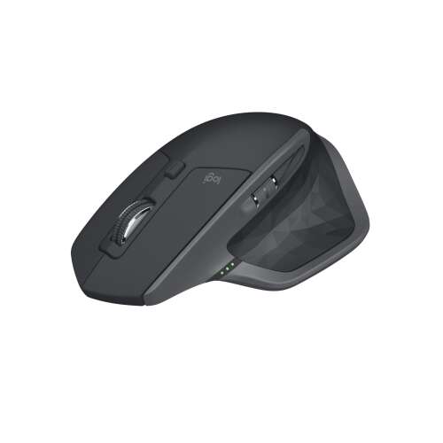Logitech MX Master 2S drahtlose Maus, schwarz, Seitenansicht