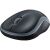 Angled view of Logitech M185 Gray Wireless Mouse