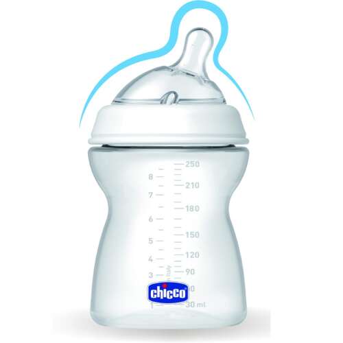Biberon natural Feeling cu tetină înclinată - 150 ml Biberon conceput pentru hrănirea nou-născuților atunci când alăptarea este împiedicată. 43864423