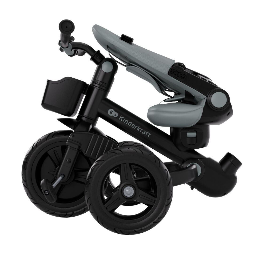 E-shop Kinderkraft Aveo 2 Plus 360° otočná trojkolka - Sivá