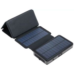 Sandberg Solar 6-Panel Powerbank 20000 partially folded, angled view - Sandberg External Battery & Power Bank