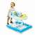 Baby using the 2 in 1 baby walker and activity center, blue, with musical and light up toy panel, suitable for babies up to 12 kg