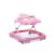 Asalvo Bébikeomp pink baby walker with star pattern seat, angled view