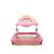 Asalvo Bébikeomp pink baby walker with musical activity tray, front view