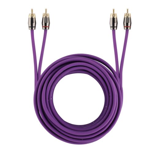 Bassface EVO-4M RCA kábel, 4 méteres audio összekötő kábel autóhifi rendszerekhez - RCA kábel