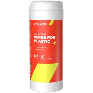 Canyon Kunststoff-Reinigungstuch, befeuchtetes Vliestuch mit antistatischer Wirkung, 100 Stück - cne-ccl12 CNE-CCL12 84347311 Reinigungszubehör