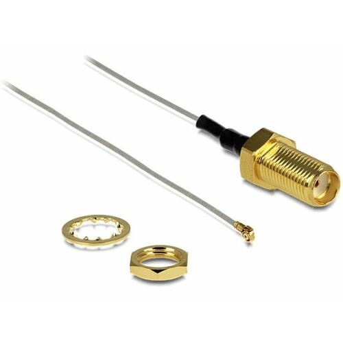 Delock antenna kábel SMA jack bulkhead > MHF IV/HSC MXHP32 kompatibilis csatlakozó, 200 mm 0.81 (DL-88814) 171160120 - Antenna kábel