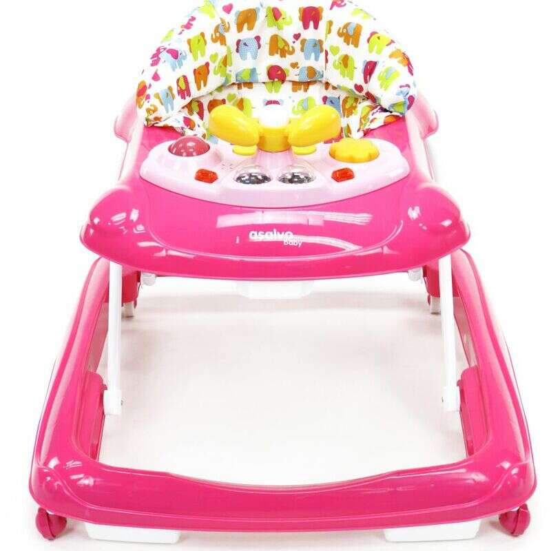 Asalvo Bébikomp zenés játéktálcával - Elefánt - rózsaszín