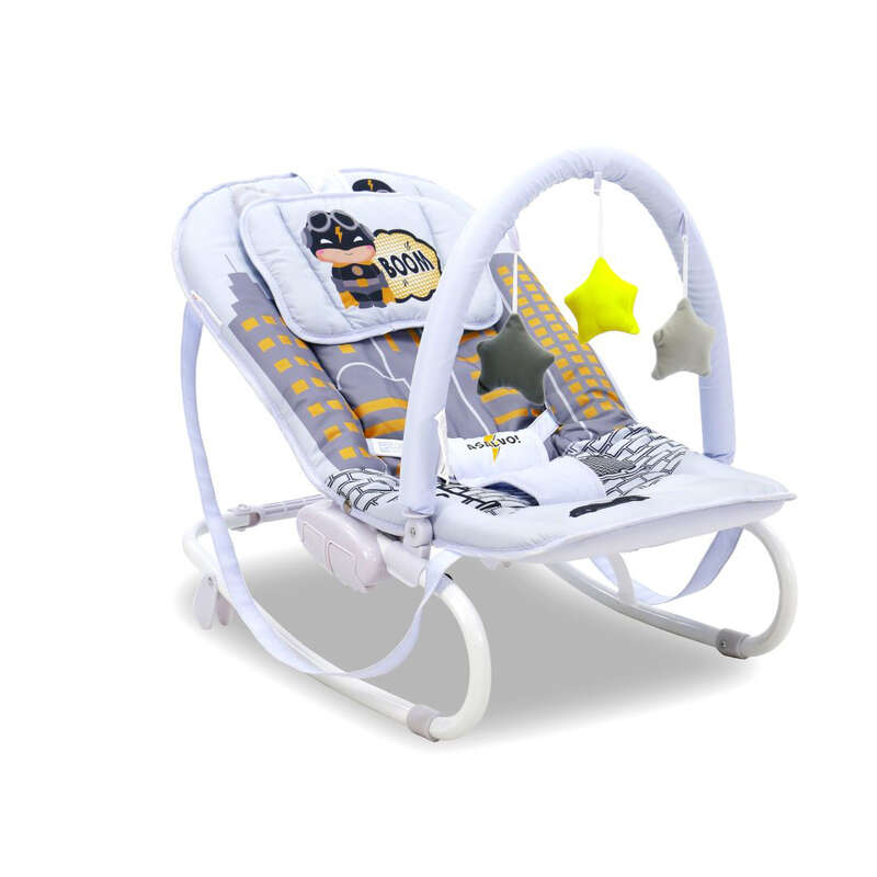 Relax pihenő-hintaszék játékrúddal, 0-9 kg, világoskék