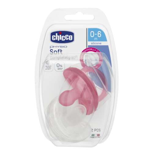 Physio Soft csupa-szilikon cumi - 16-36 hó rózsaszín