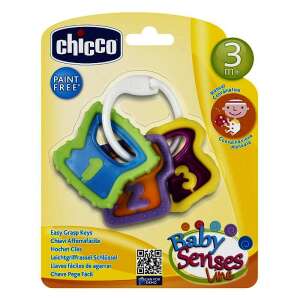 Chicco Easy Grasp Keys baby teether rattle toy with numbers 1, 2, and 3, packaging - Chewing gum