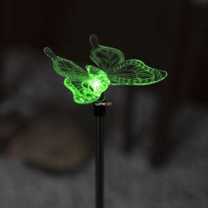 Kültéri napelemes LED lámpa 80cm, pillangó, green light - Garden