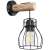 Globo Mina rustic wall lamp with black cage shade