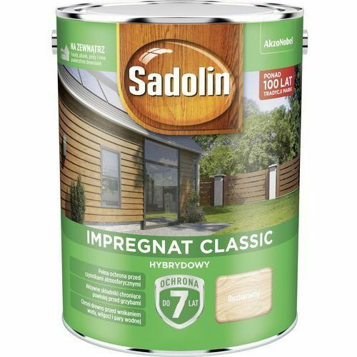 Sadolin Classic Hybrid színtelen fa lazúr, 4,5L doboz, 7 év védelem - Felületkezelő szer