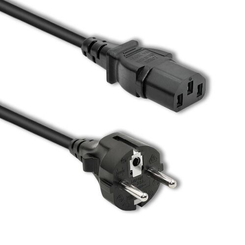 Közelkép a Qoltec Schuko dugóról és az IEC C13 csatlakozóról - Tápkábel