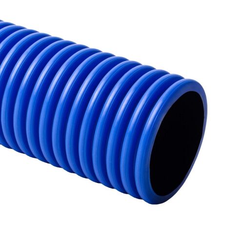 Kék hullámos flexibilis védőcső 50mm kábelvédelemhez - Villanyszerelési segédanyag