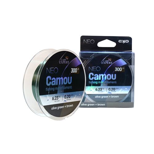 Carp Expert NEO Camou horgászdamil, olivazöld és barna monofil, álcázó damil pontyhorgászathoz - Monofil zsinór