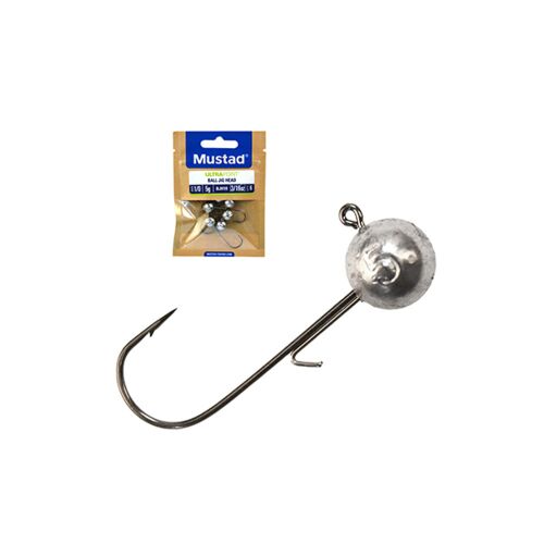 MUSTAD BALL JIG HEAD W/KEEPER 6/0 30G  LEAD