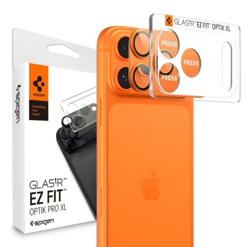 Spigen Optik Pro XL kameralencse-üveg iPhone 17 Pro Max-hoz - narancssárga 154129626 - Kijelzővédő fólia