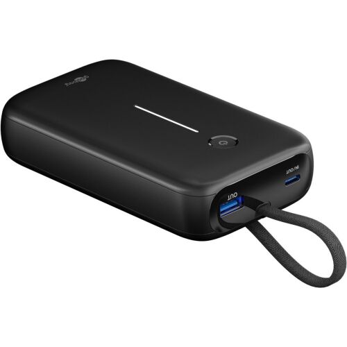 Goobay 76252 Powerbank Integrált USB-C Kábellel / 20000mAh 30W - Fekete