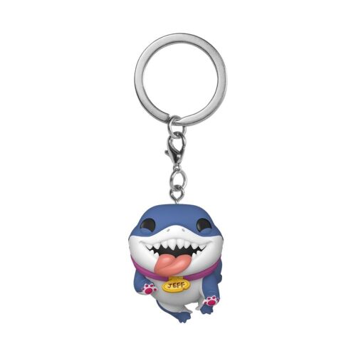 Funko POP! Marvel Rivals - Jeff the Land Shark kulcstartó, közeli kép, aranyos cápa kulcstartó - Funko