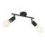 Angled view of Globo Lighting Martha 54008-2 black two-light spotlight