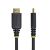 StarTech.com HDMI 2.1 csatlakozók fekete kábelen sárga szalaggal