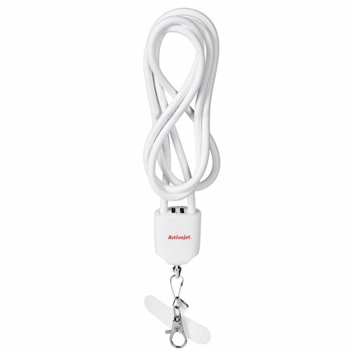 Activejet fehér nyakpánt USB A, USB C és Lightning csatlakozókkal - Activejet